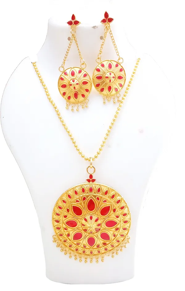 Assamese_Japi_Red_Colour_Jewellery_Set_For_Women_&_Girl